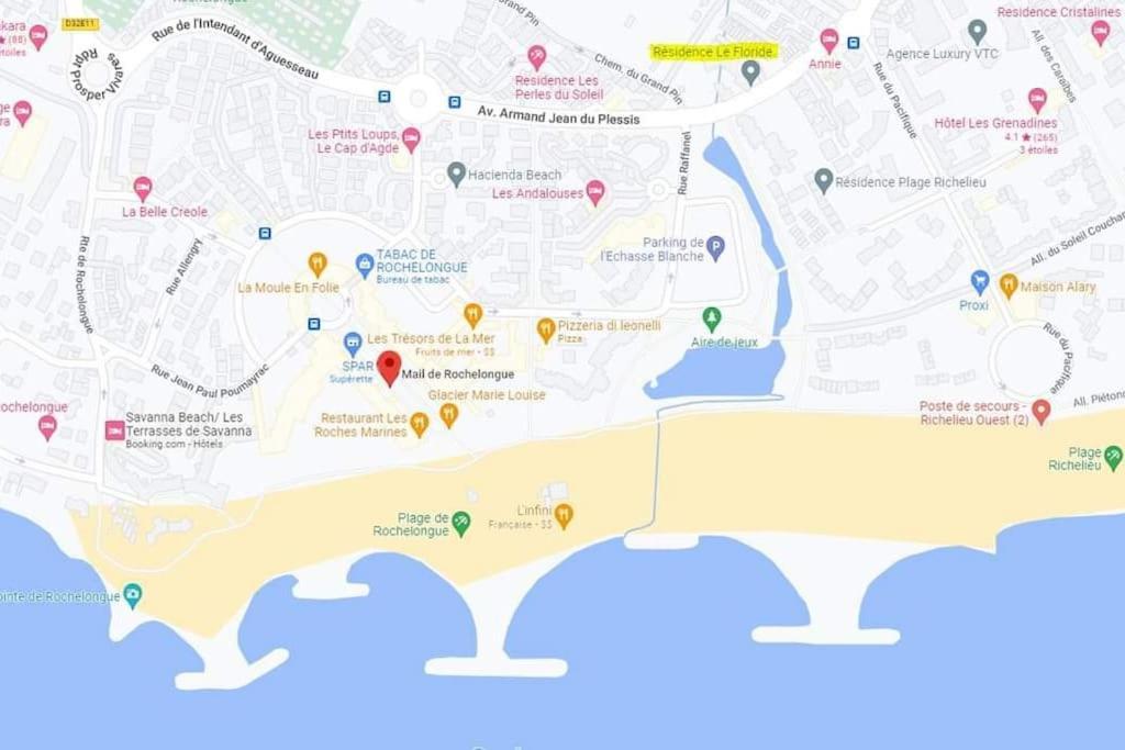 Appartement Le Florid Cap D'Agde, T2 , 4 Pers, 200M Plage, Terrasse Kültér fotó