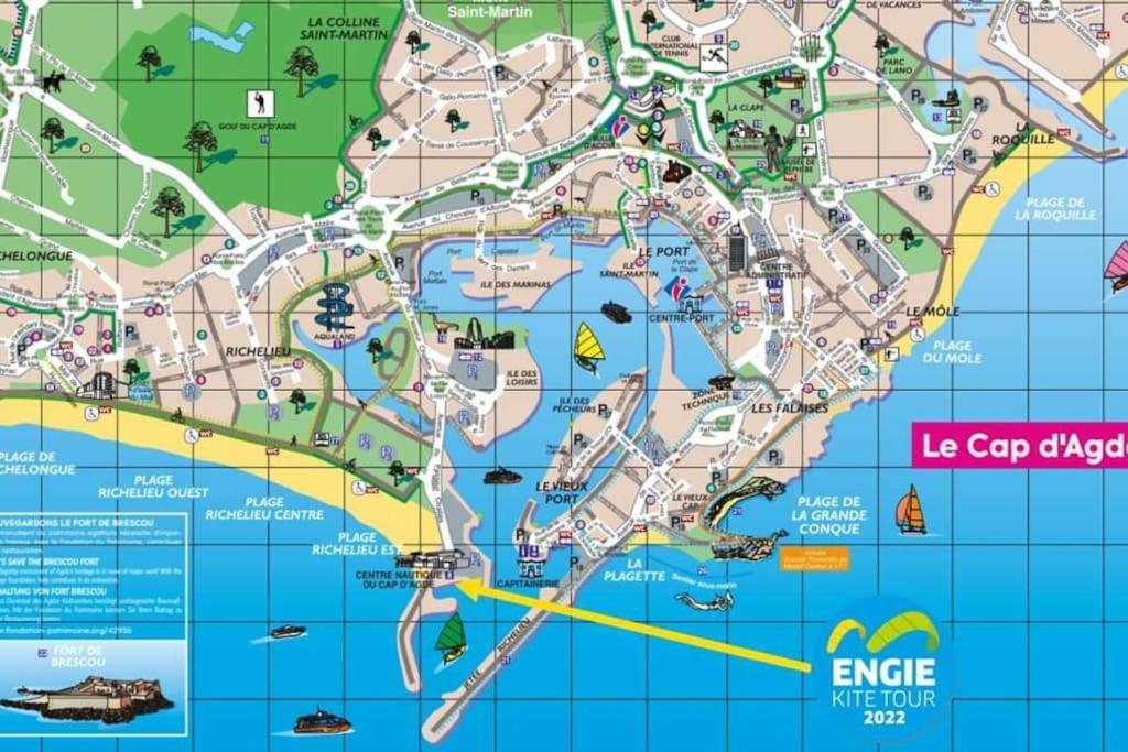 Appartement Le Florid Cap D'Agde, T2 , 4 Pers, 200M Plage, Terrasse Kültér fotó